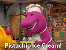 Barney Pistachio Ice Cream GIF