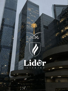 a building with the word lider on it in front of it