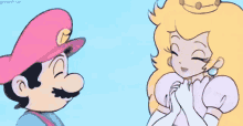 Super Mario Princess Peach GIF - Super Mario Princess Peach Kiss GIFs