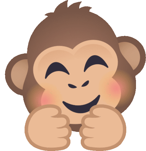 Blushing Monkey Monkey Sticker - Blushing Monkey Monkey Joypixels Stickers