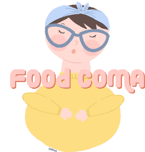 Food Coma Food Sticker - Food Coma Food Full Stickers