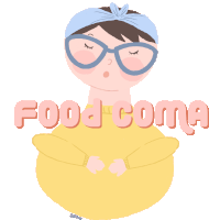 Food Coma Food Sticker - Food Coma Food Full Stickers