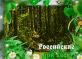 a picture of a forest with the words russian on the bottom