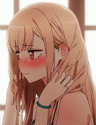 anime girl love blushing