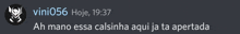 a screenshot of a text message from vini056