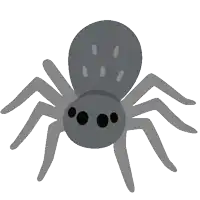 a gray spider with black spots on it 's body