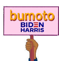 Bumoto Protest Sign Sticker - Bumoto Protest Sign Biden Harris Stickers