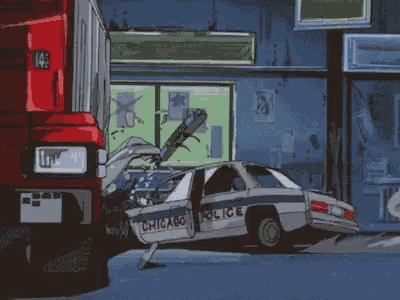 Anime Crash GIF - Anime Crash Police - GIF 탐색 및 공유