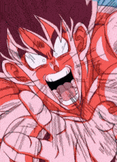 a cartoon of a man with his mouth open and his tongue out