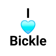 a sign that says " i love bickley " with a blue heart