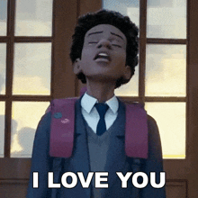 I Love You Miles Morales GIF - I Love You Miles Morales Spider-man Across The Spider-verse GIFs