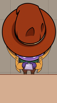 a cartoon character wearing a red hat and yellow jacket