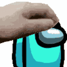cyan among us rub pet petting cyan among us rub pet petting