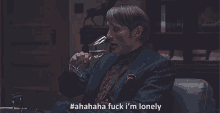 Ahahaha (Fuck, I'M Lonely.) - Hannibal GIF - Hannibal Hannibal Lecter Mads Mikkelsen GIFs