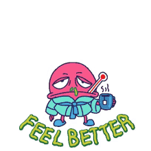 feel better get well soon sticker