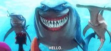Hello. GIF - Finding Nemo Sharks Hello GIFs