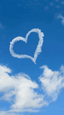 a cloud in the shape of a heart in the sky