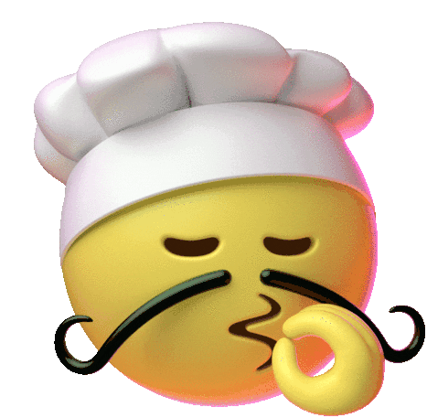Chef Heart Sticker - Chef Heart Emoji Stickers