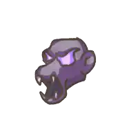 a cartoon drawing of a person with purple hair