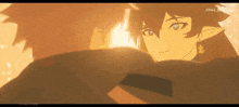 a couple of anime characters are looking at each other and smiling .