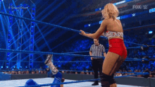Lacey Evans Bayley GIF - Lacey Evans Bayley Top Rope GIFs