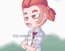a cartoon drawing of a boy with the words oxy cuando le preguntan por naro below him
