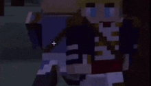 a few minecraft characters are standing next to each other