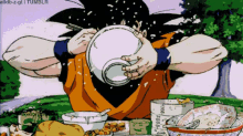 Goku Dragon Ball GIF - Goku Dragon Ball Eating GIFs