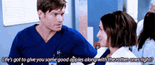 Greys Anatomy Atticus Lincoln GIF - Greys Anatomy Atticus Lincoln Lifes Got To Give You Some Good Apples GIFs