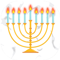 Happy Hanukkah Day Eight Sticker - Happy Hanukkah Day Eight Eight Day Stickers
