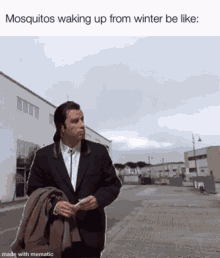 mosquito quarantine john travolta meme winter season