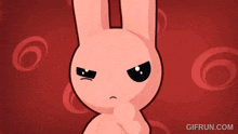 a cartoon of a rabbit with a light bulb behind it and the website gifrun.com