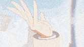 a person 's hand is being held up in front of a purple background with the word rapt written on it