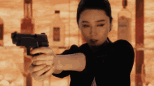 Pointing Gun Lin Mi Sheng GIF