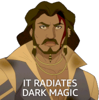 It Radiates Dark Magic Gilmore Sticker - It Radiates Dark Magic Gilmore The Legend Of Vox Machina Stickers
