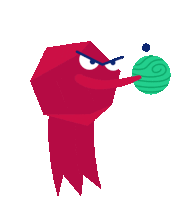 Comet Punches Planet Sticker - Universe Red Angry Stickers
