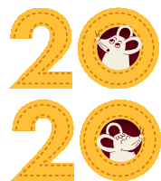 Year Of The Rat 2020 Sticker - Year Of The Rat 2020 Chinese Zodiac Stickers