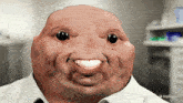 a cartoon of a man with a big head smiles with hailuo ai in the corner