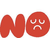 No Sad Face Inside No In Red Bubble Letters Sticker - No Sad Face Inside No In Red Bubble Letters Sad Stickers