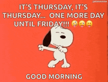 Snoopy One More Day GIF - Snoopy One More Day Friday GIFs