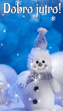 Dobro Jutro Snow GIF - Dobro Jutro Snow Snowman GIFs