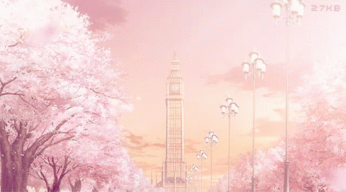 Anime Scenery GIF - Anime Scenery Pink - Discover & Share GIFs