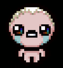 a pixel art of a person wearing a mask