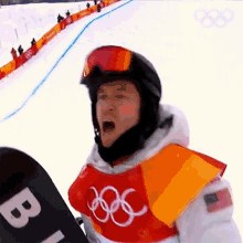 Excited Mens Snowboard Halfpipe GIF