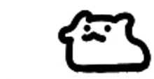 a black and white drawing of a couple of cats on a white background .