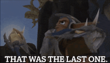 a video game character with the words that was the last one on the bottom
