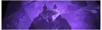 a purple background with a wolf in the middle of it