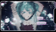 a picture of a girl with a broken screen