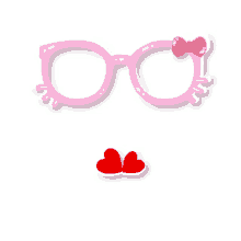 glasses hello kitty cute love heart