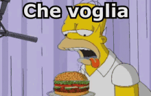 Homer Simpson Voglia Che Voglia Mangiare Hamburger Fame GIF - Homer Simpson Desire Eat GIFs